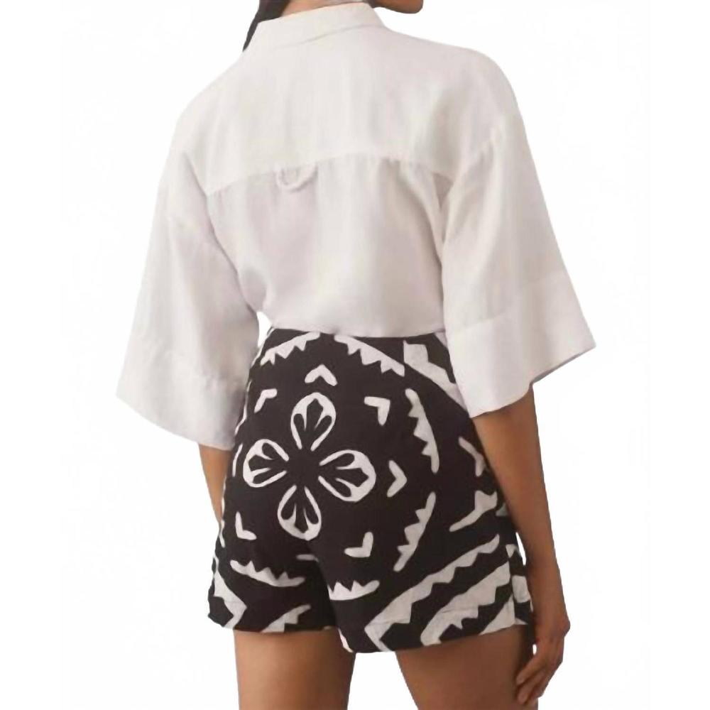 NEW LOVE THE LABEL maeve skort in black and cream - Picture 2 of 3